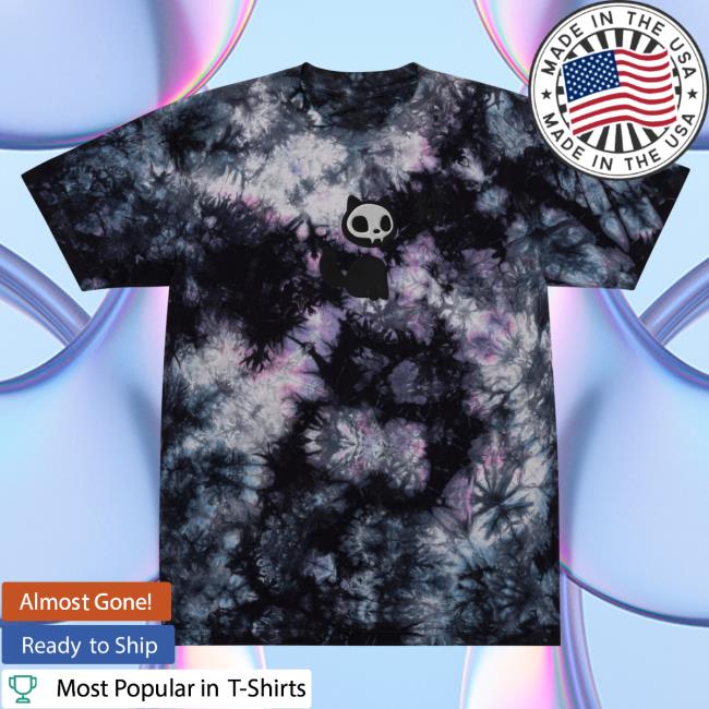 Yujin Clothing Skull Cat Tie Dye Top Shirt Milky Way Tie-Dye