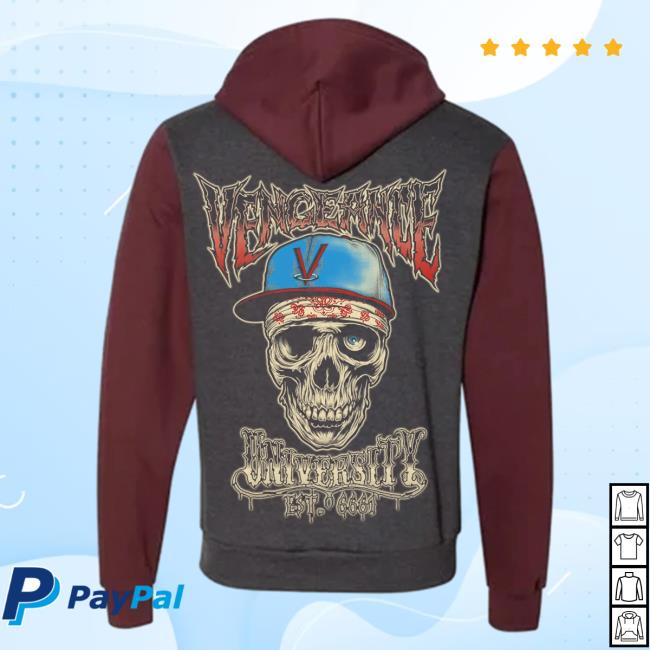 Zacky Vengeance Clothing Vengeance University Unisex Burgundy Zomby Zip Up Pull Over Hoodie Zacky V