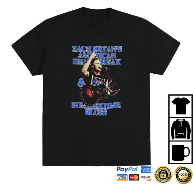 Zach Bryan Shop Summertime Blues Black Shirt