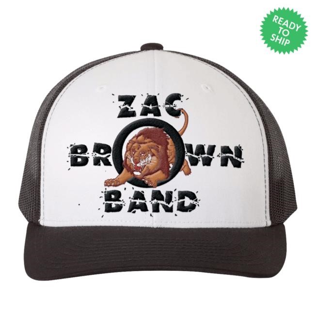 Zac Brown Band Official Merch Store Lion Trucker Pullover Cap Zac Brown Band Clothing Shop Apparel